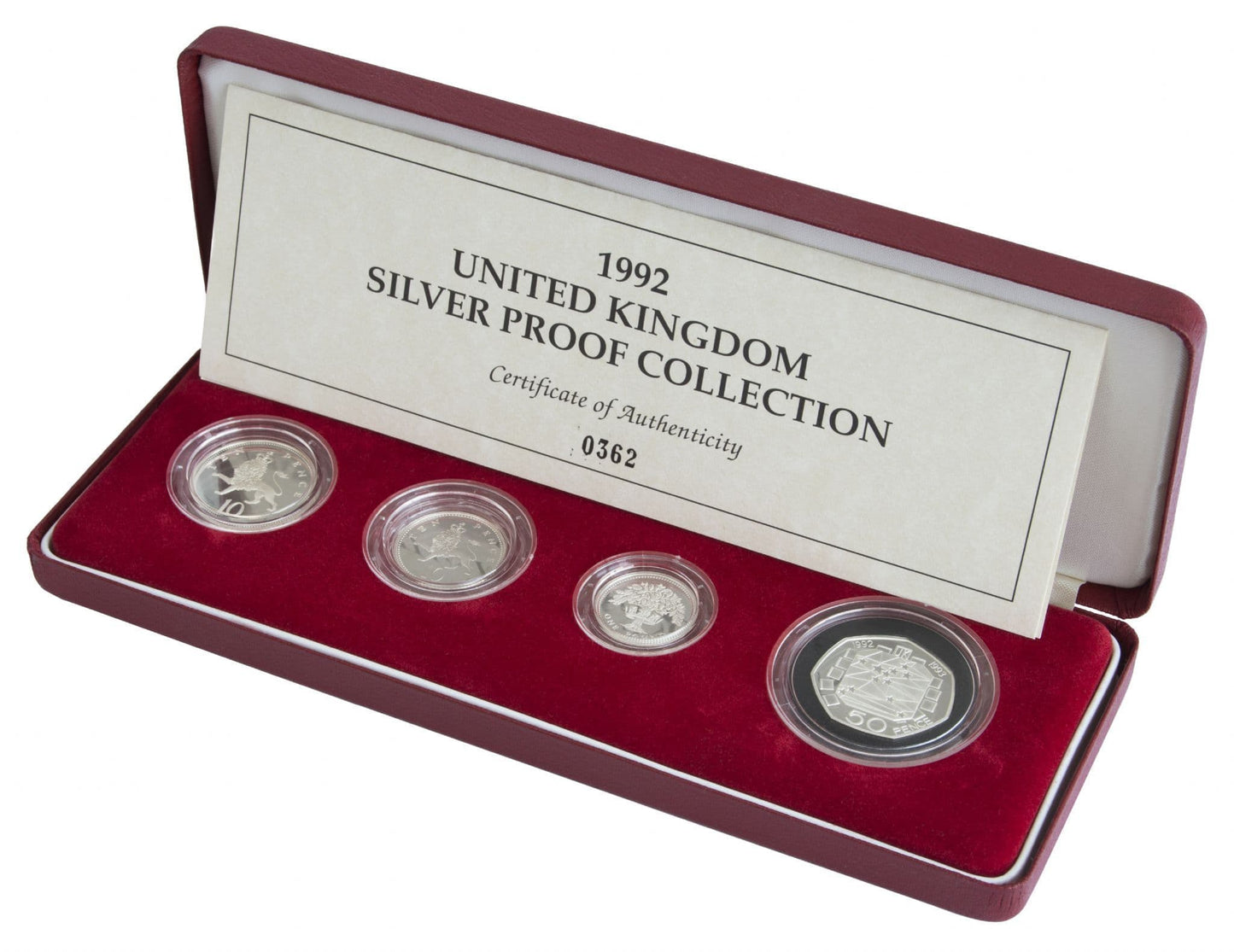1992 4 Coin Silver Proof Collection