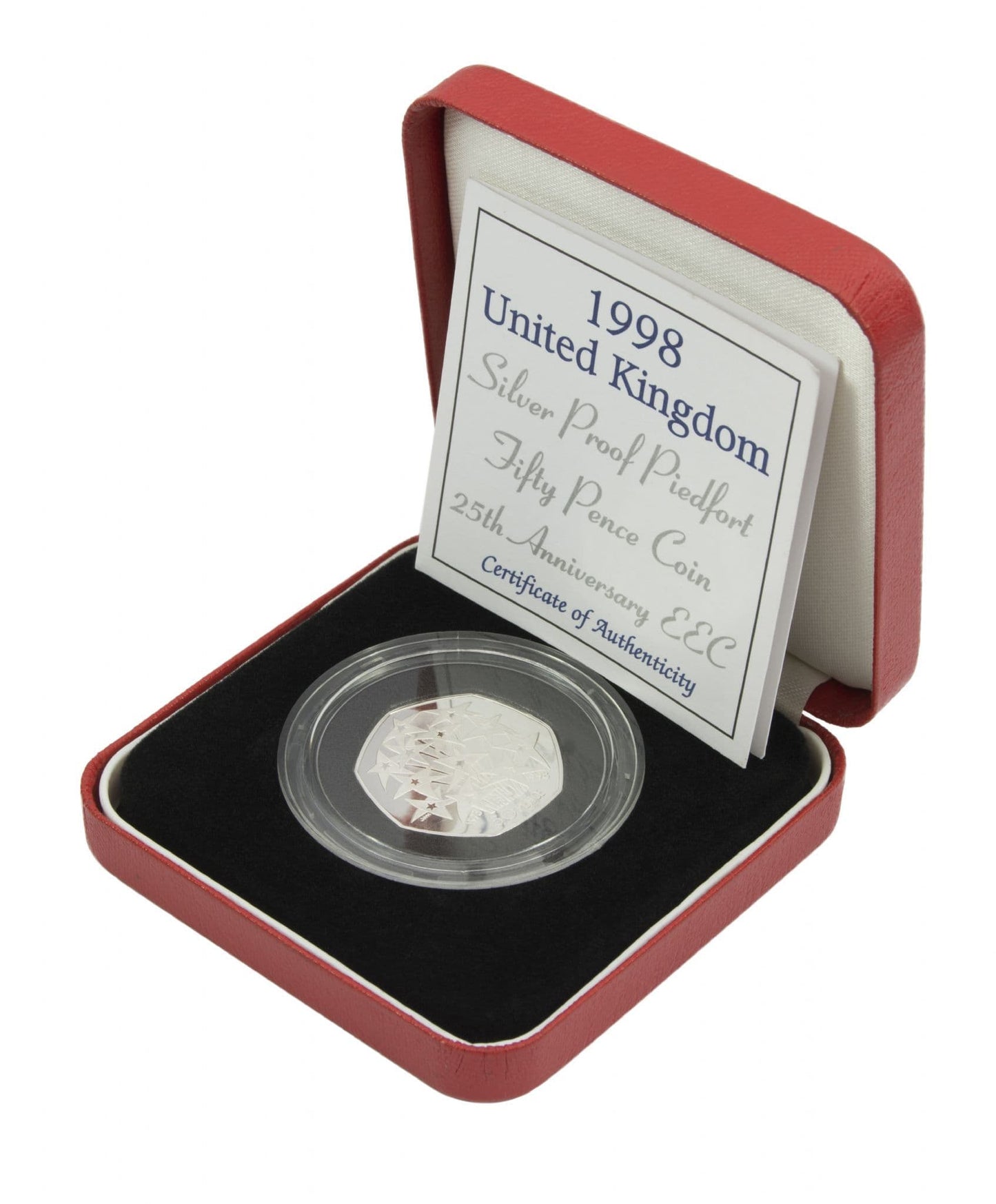 1998 Silver Proof Piedfort 50P - EEC