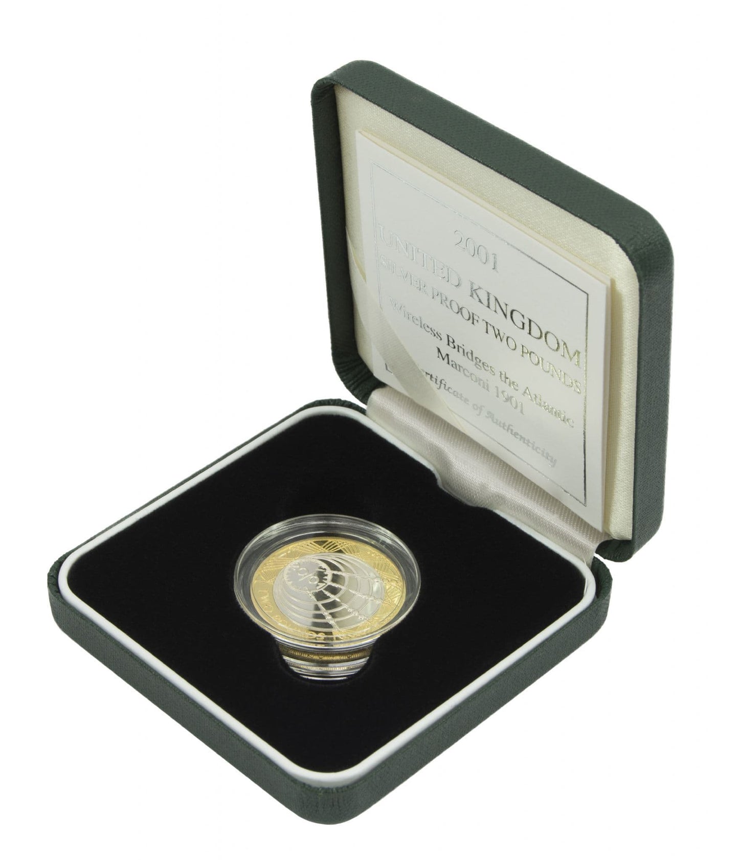 2001 Silver Proof £2 Marconi