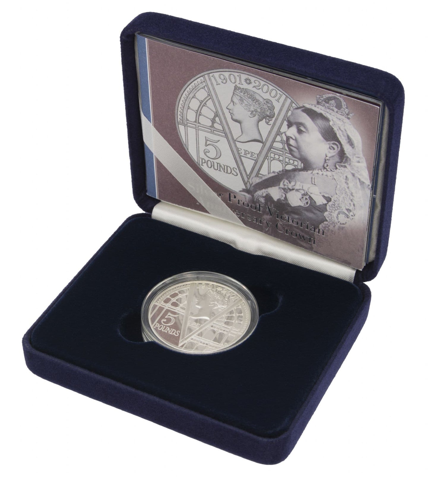 2001 Silver Proof £5 Coin Victoria Centenary