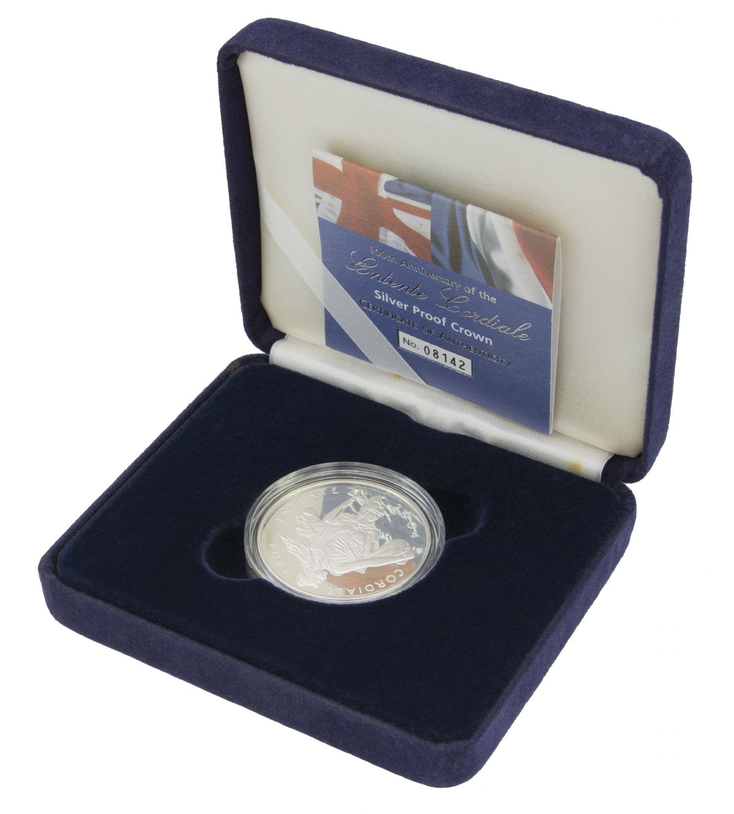 2004 Silver Proof £5 Coin Entente Cordiale