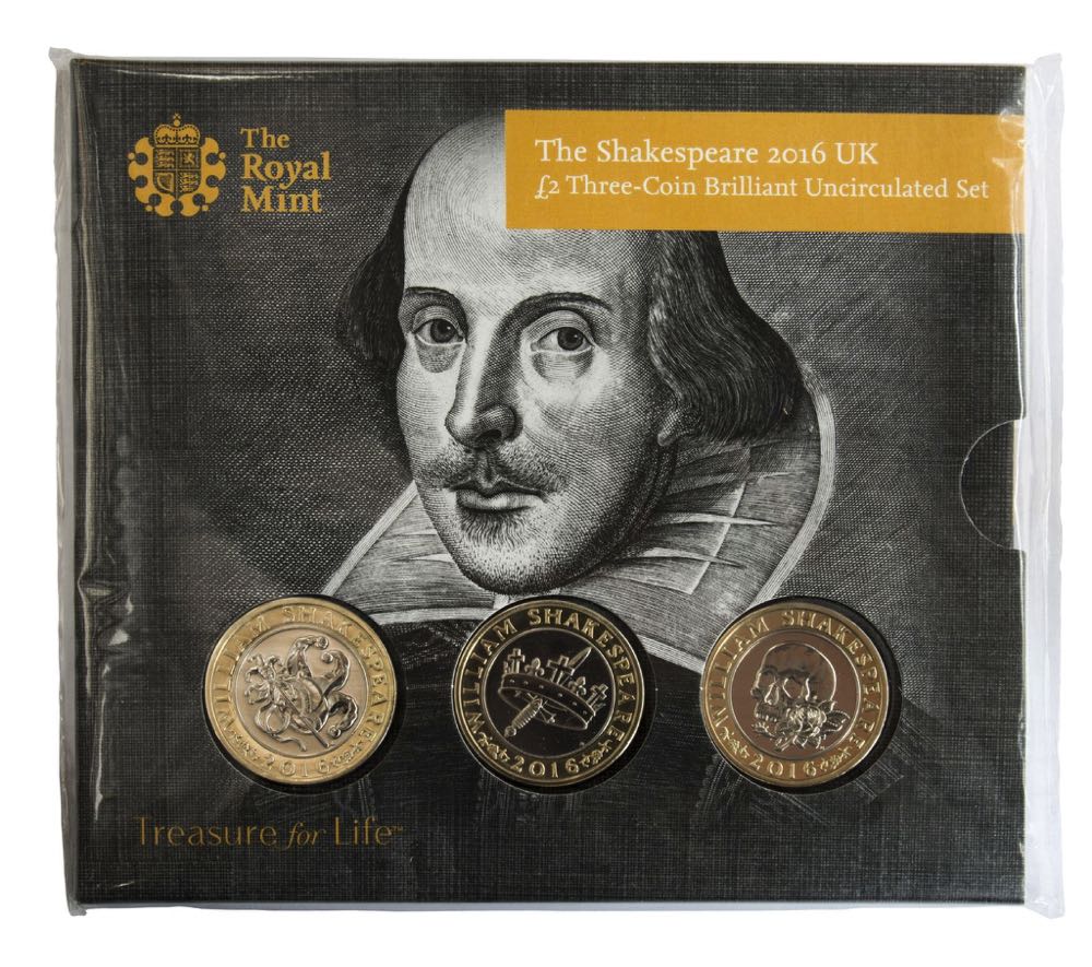 2016 3X£2 Skakespeare Brilliant Uncirculated Pack