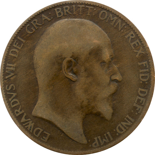 1902 To 1910 Edward VII Penny Grades From Fair To Fine