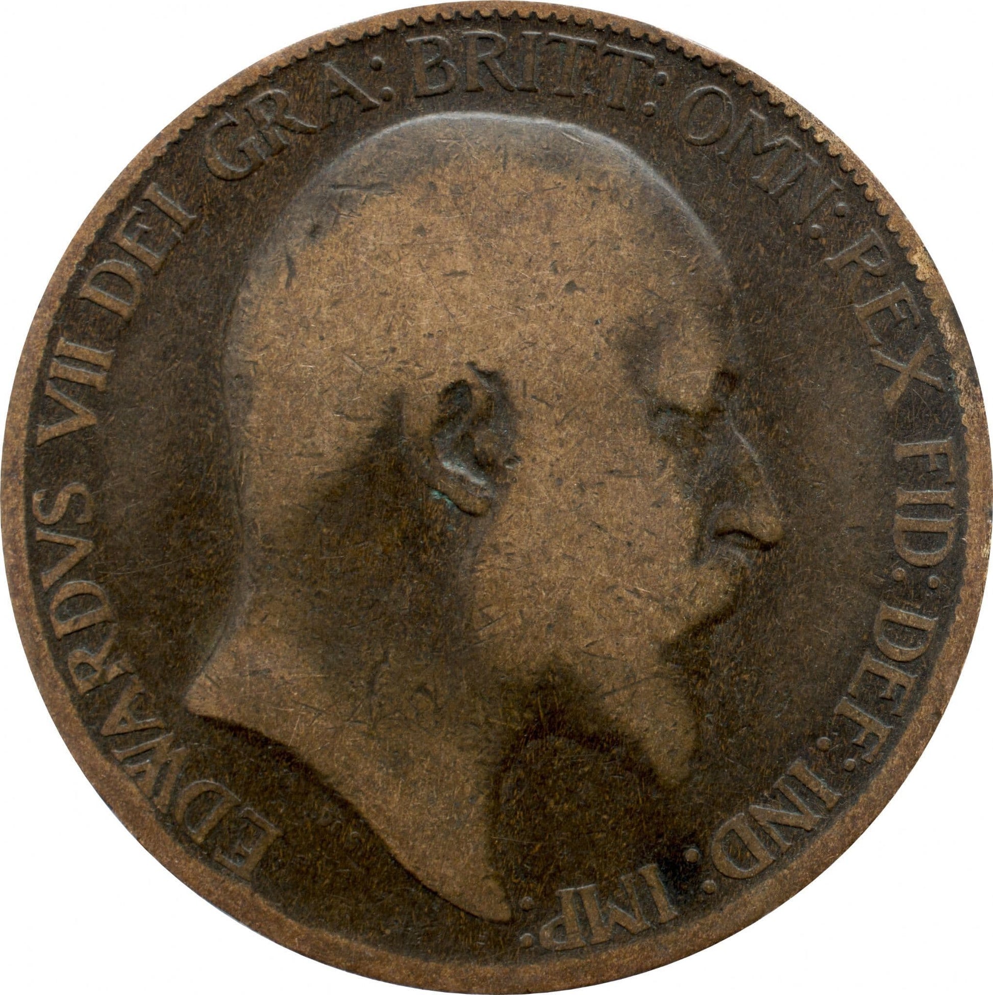 1902 To 1910 Edward VII Penny Grades From Fair To Fine