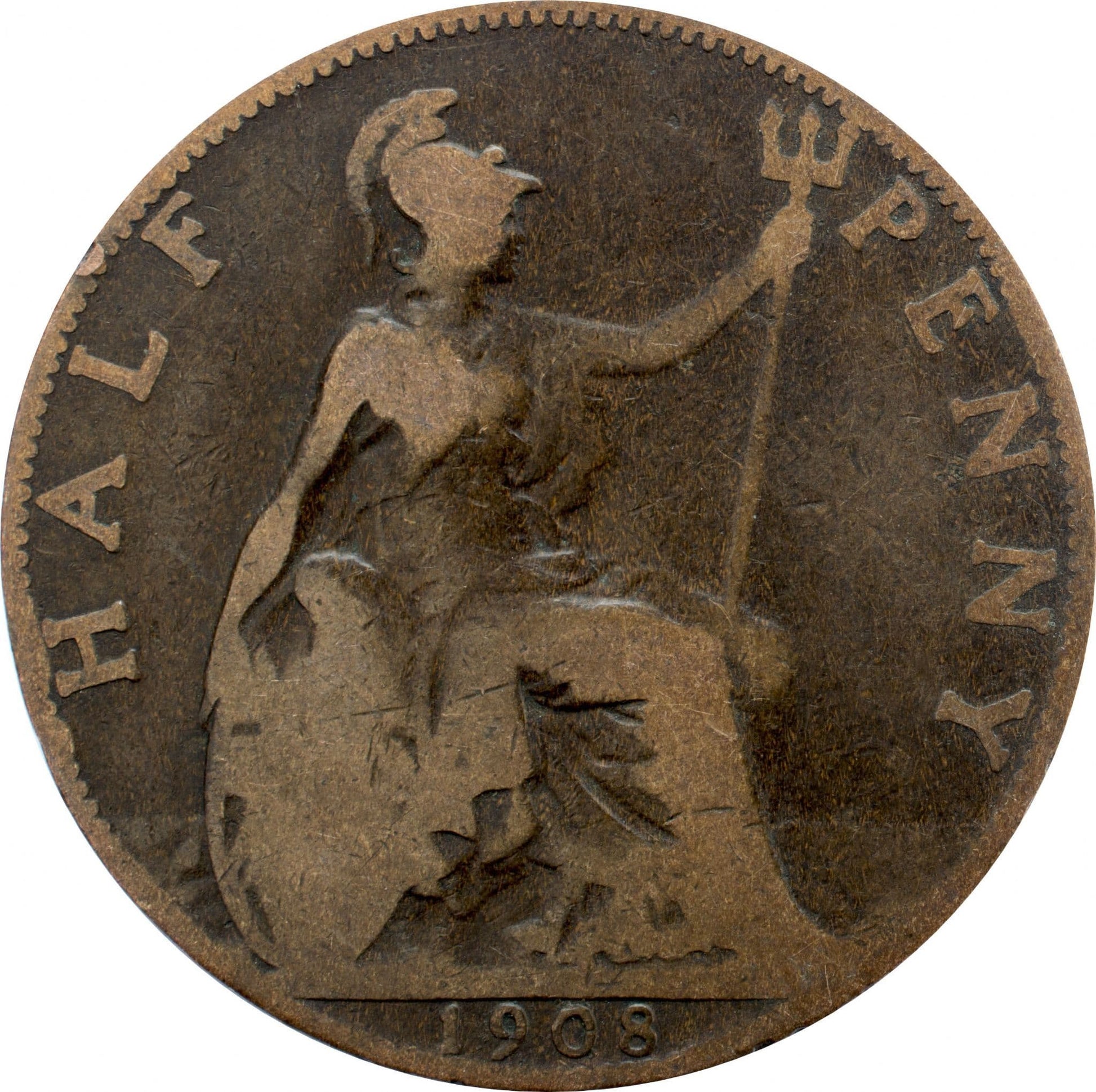 1902 To 1910 Half Penny Edward VII Grade From Poor To Fine