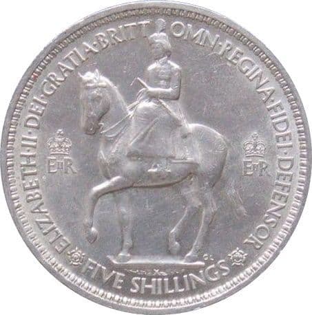 1953 Crown - Queen Elizabeth Coronation Five Shilling