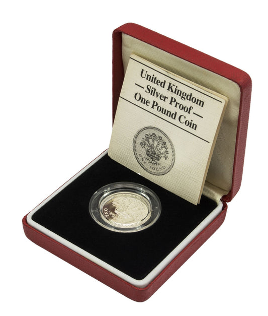 1986 Silver Proof Piedfort One Pound