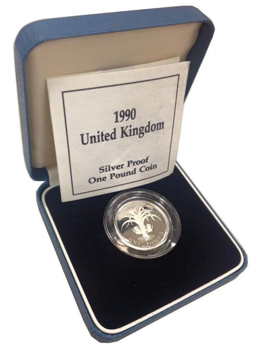 1990 Silver Proof One Pound Coin