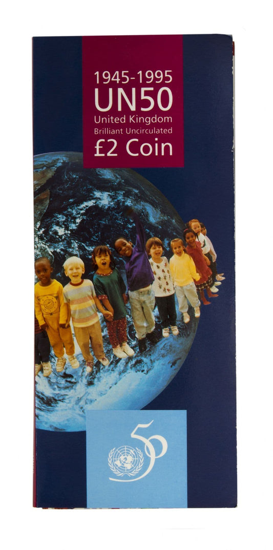 1995 £2 United Nations Brilliant Uncirculated Pack