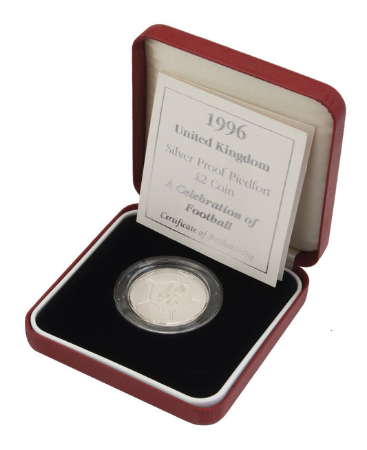 1996 Silver Proof Piedfort £2 Euro 96