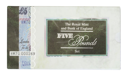 1996 The Royal Mint And Bank Of England Five Pounds Set