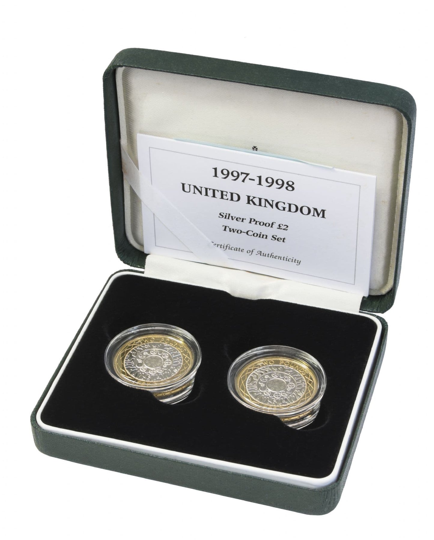 1997 And 1998 Silver Proof £2 Shoulder Of Giants