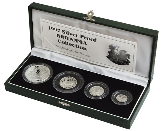 1997 Silver Proof Britannia 4 Coin Set