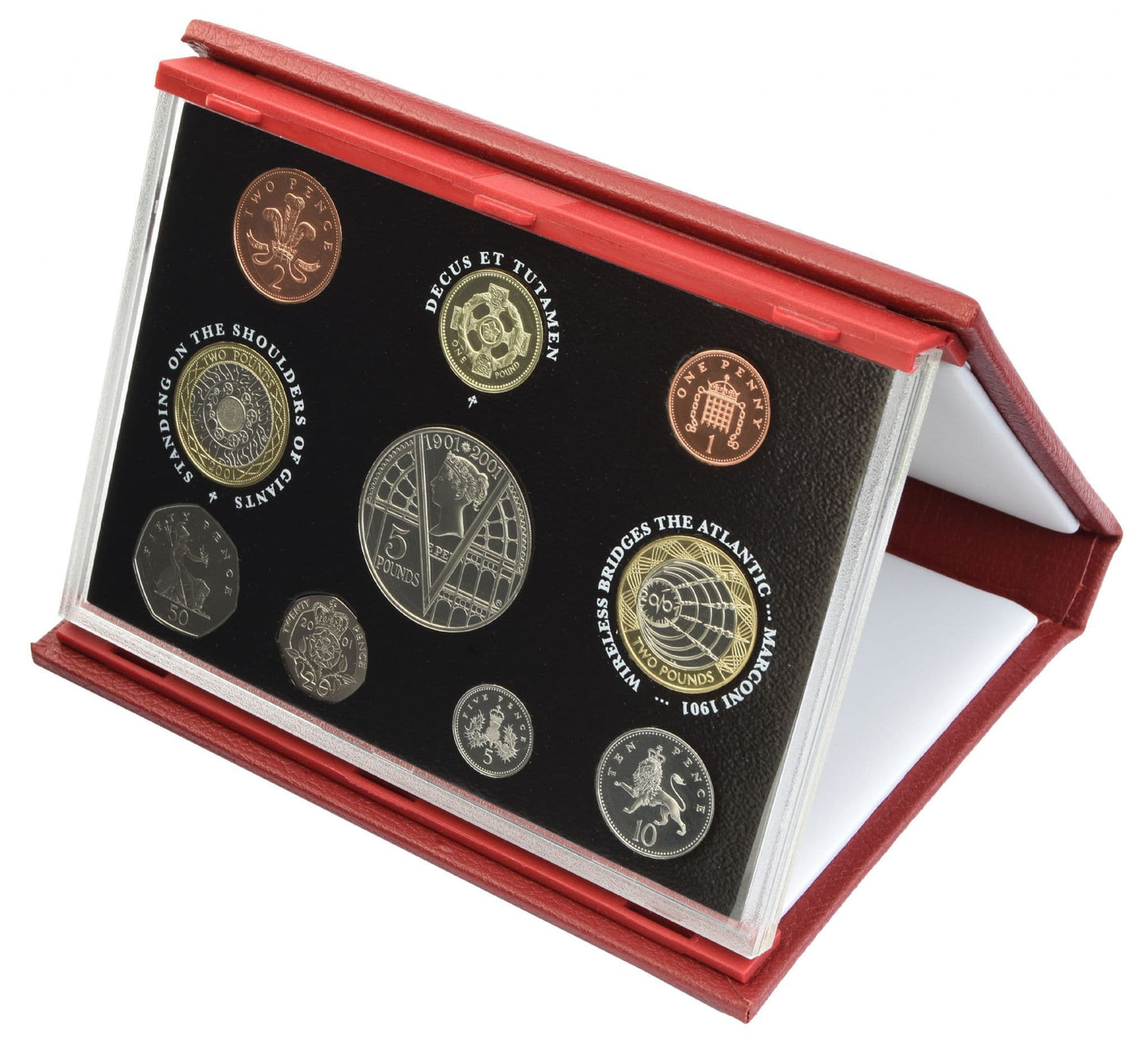 2001 Proof Set Red Leather Deluxe