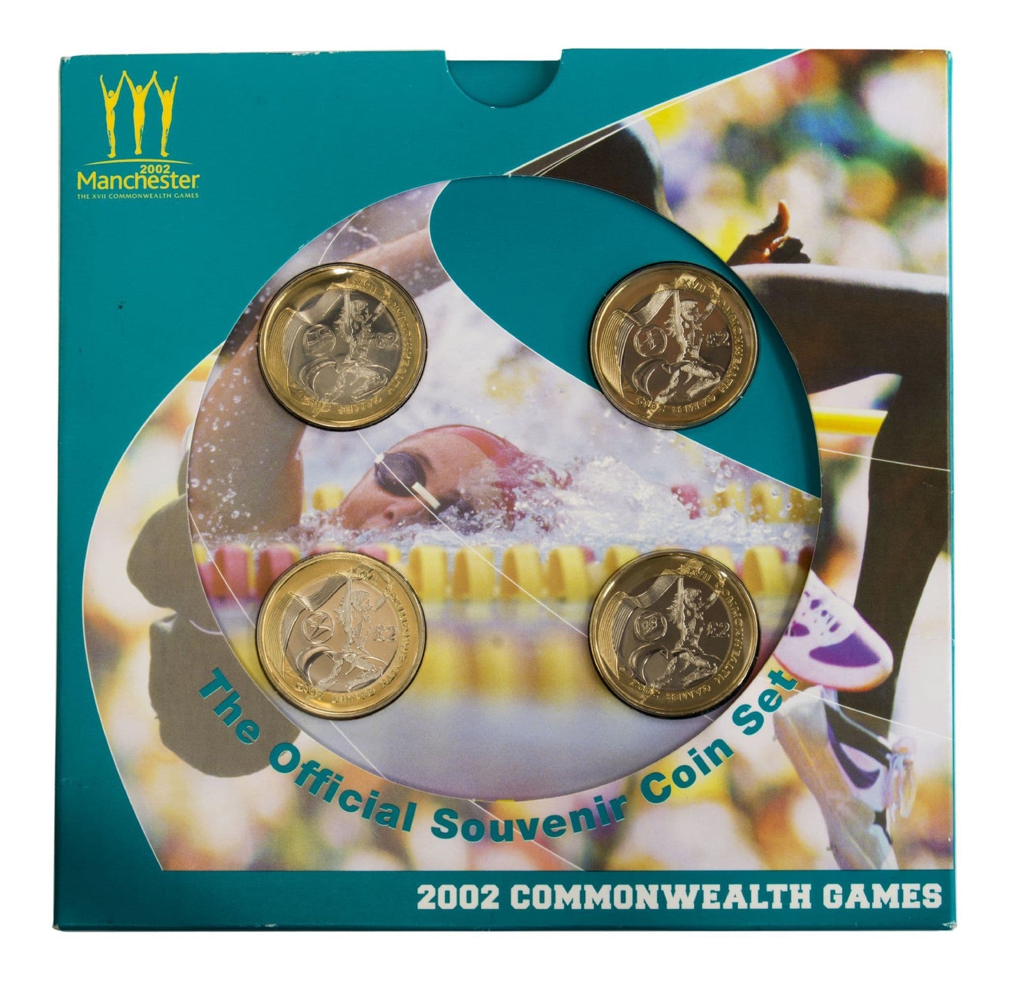 2002 4X£2 Commonwealth Games Brilliant Uncirculated Pack