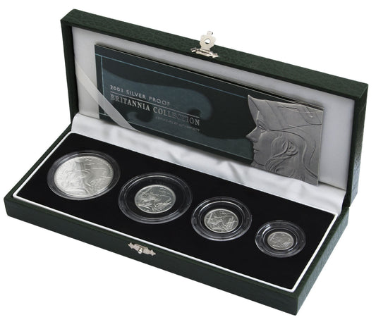 2003 Silver Proof Britannia 4 Coin Set