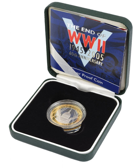 2005 Silver Proof £2 Wwii Anniversary