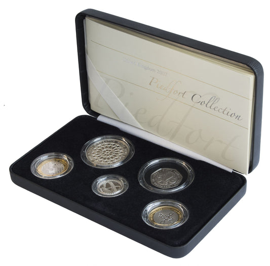 2007 Piedfort Coin Collection 5 Coin Collection