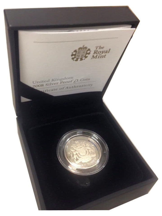 2008 Silver Proof One Pound Coin - Royal Arms