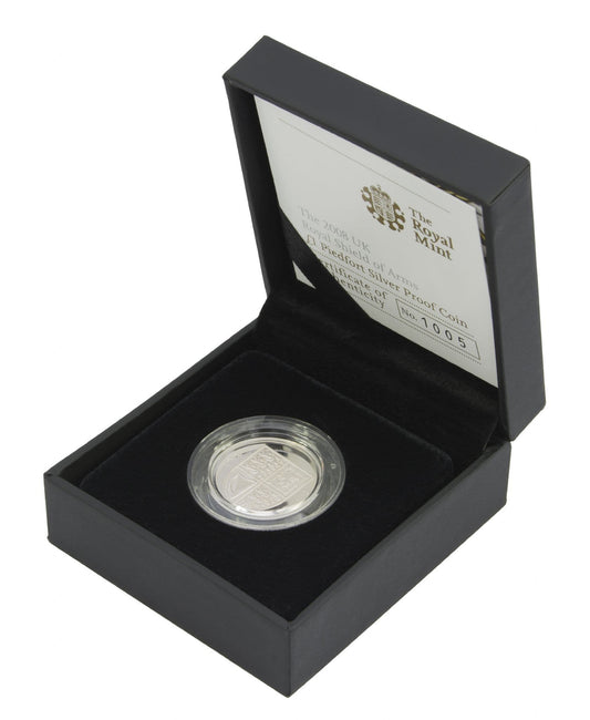 2008 Silver Proof Piedfort Shield One Pound