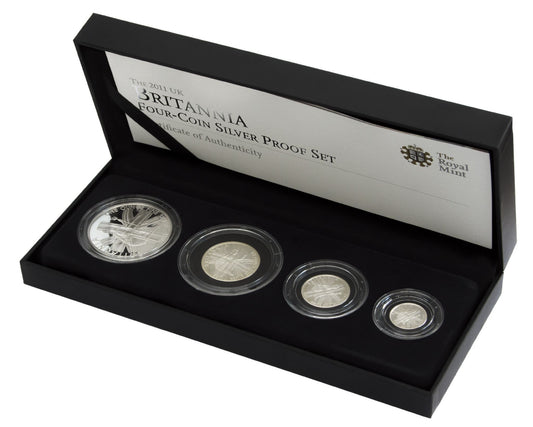 2011 Silver Proof Britannia 4 Coin Set