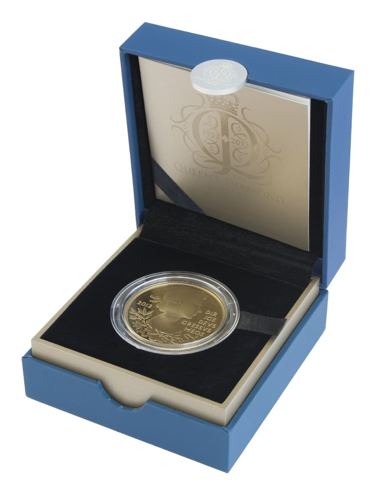 2012 Silver Proof £5 Coin Golden Jubliee Gold Plated