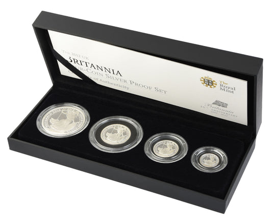 2012 Silver Proof Britannia 4 Coin Set