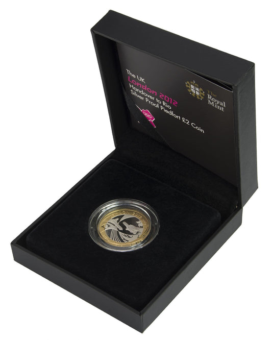 2012 Silver Proof Piedfort £2 Hand Over To Rio