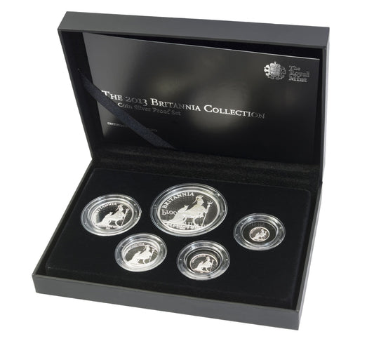 2013 Silver Proof Britannia 5 Coin Set