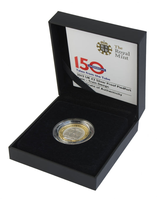 2013 Silver Proof Piedfort £2 - Train Design