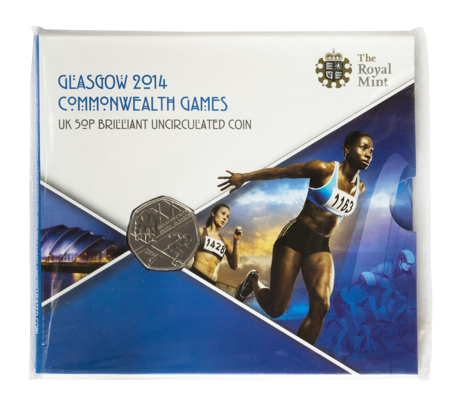 2014 50P Glasgow Commonwealth Games Brilliant Uncirculated Pack