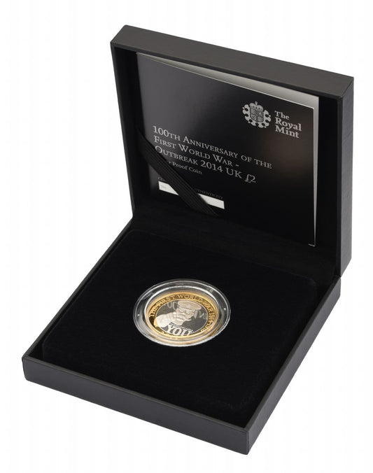 2014 Silver Proof £2 Outbreak Ww1