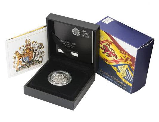 2015 Silver Proof Piedfort Royal Arms One Poun