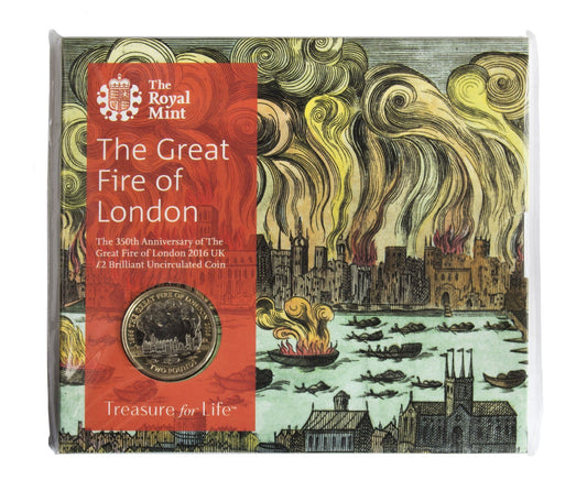 2016 £2 Great Fire Of London Brilliant Uncirculated Pack