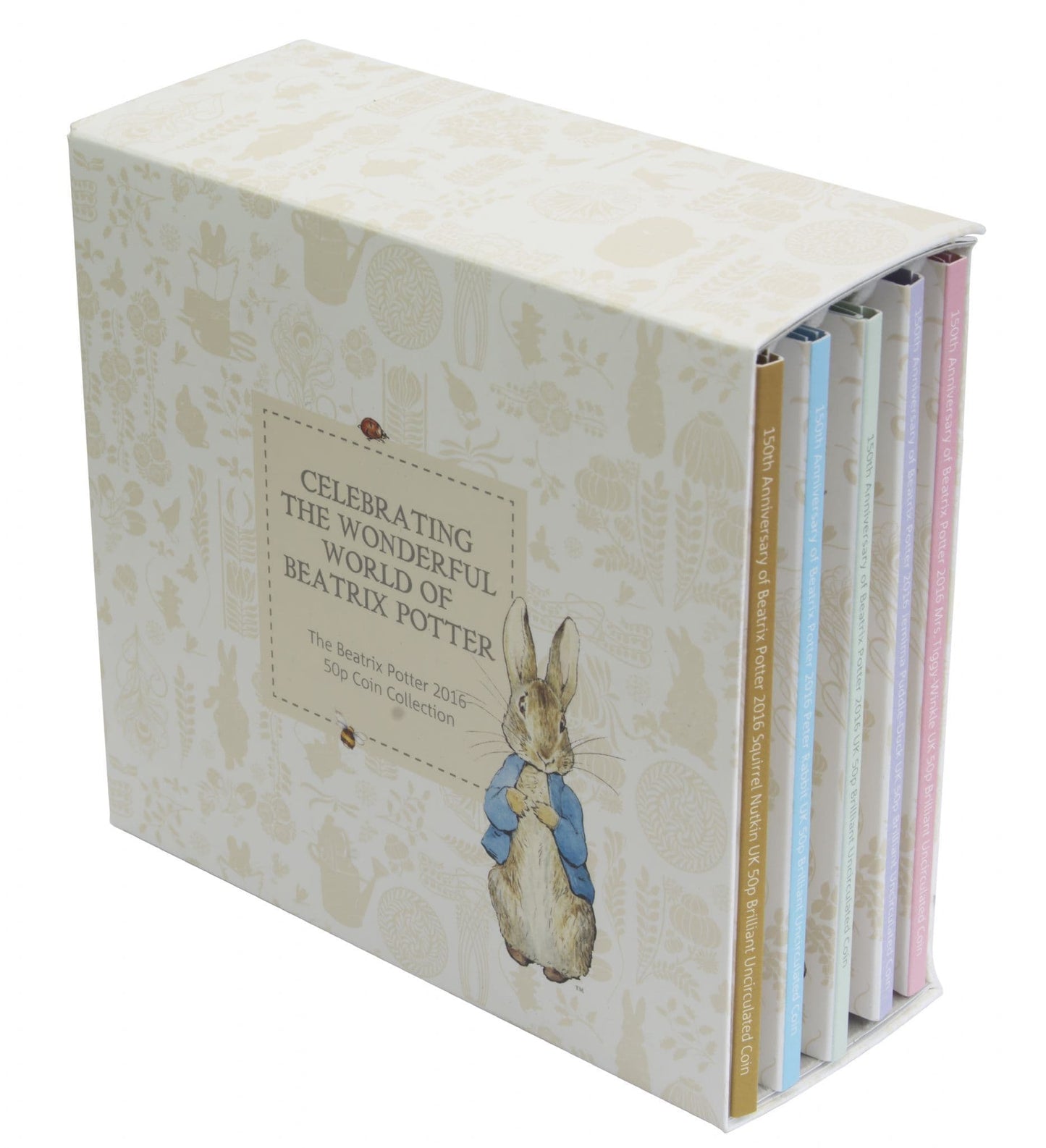 2016 50P Beatrix Potter 5 Pack Collection Brilliant Uncirculated Collectiion