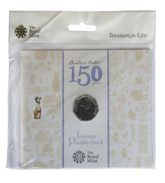 2016 50P Jemima Puddle-Duck Uncirculated Coin Pack