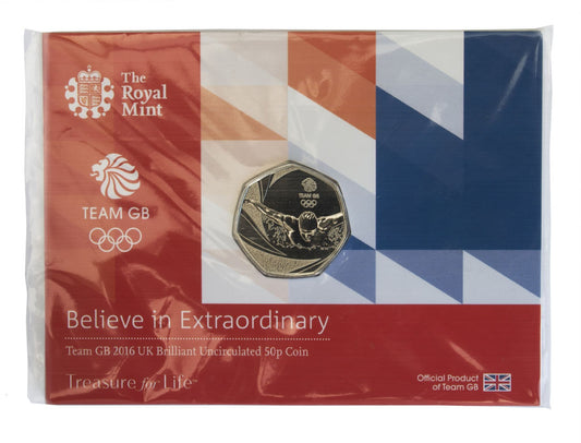 2016 50P Team Gb Uncirculated Coin Pack