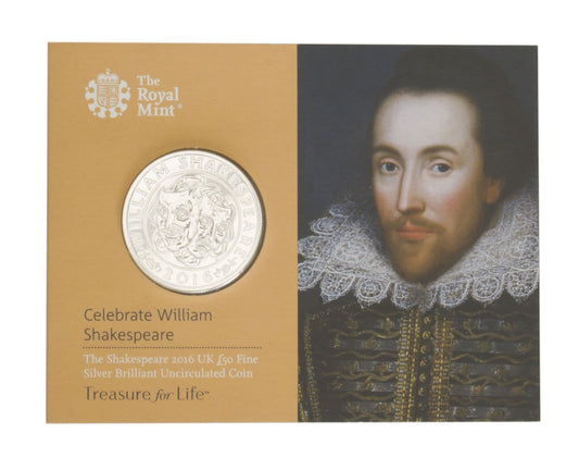 £50 2016 Shakespeare Britania Brilliant Uncirculated Pack