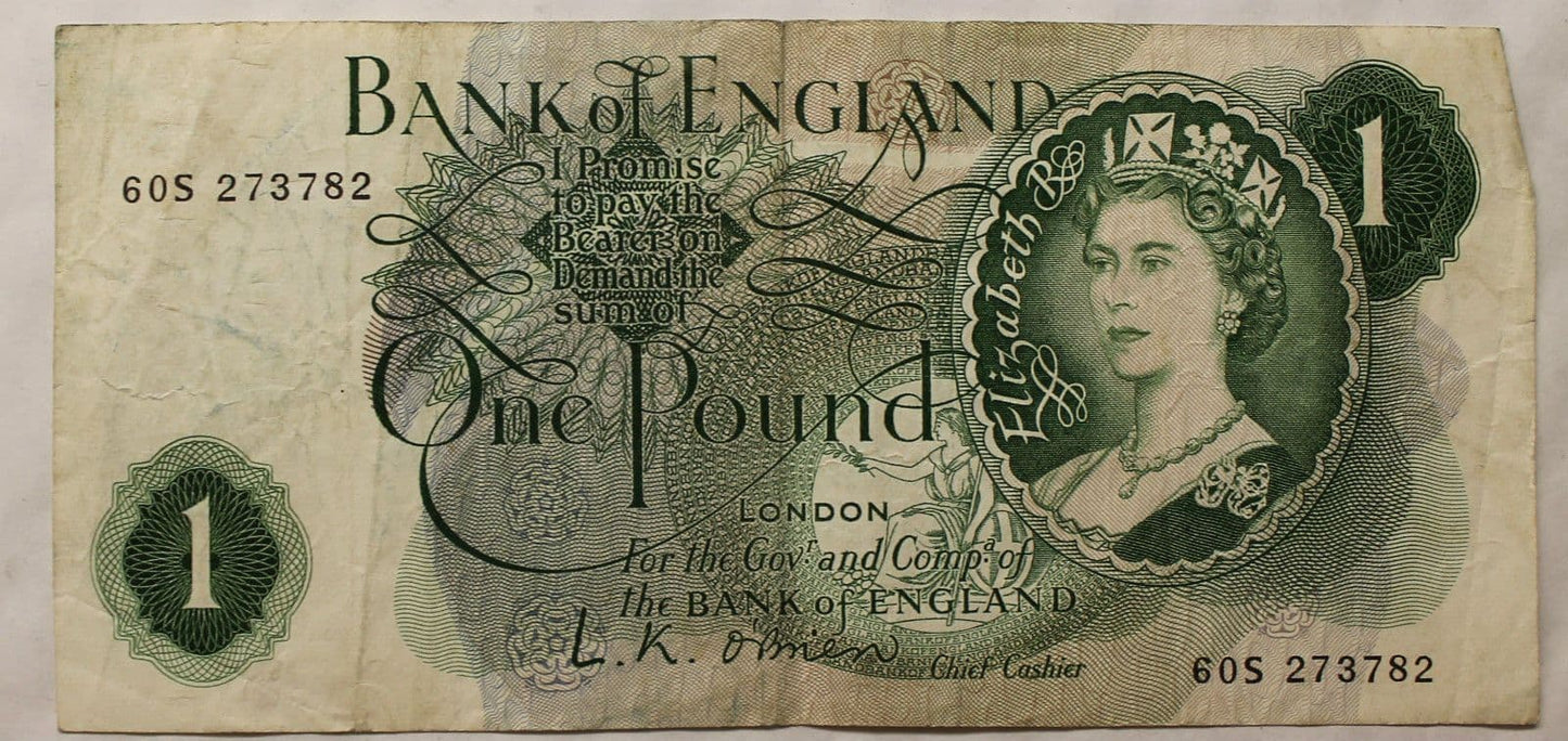 English One Pound Banknotes Choice Of Cashier 2nd Style