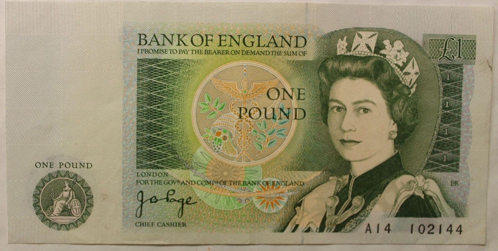 English One Pound Banknotes Choice Of Cashier 3rd Style