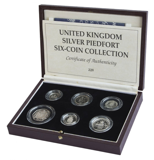 United Kindgom 6 Coin Silver Piedfort Collection